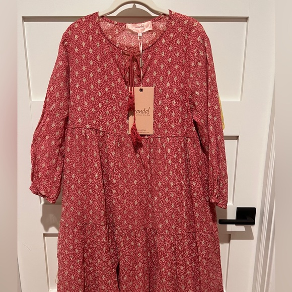 Adorable red dress with little gold accents. Purchased in Italy on vacation. - Picture 3 of 5